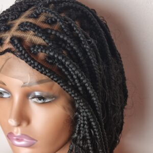 Human hair braided wigs